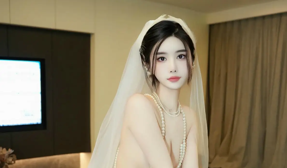 9674_erikaki感性薄透拨人心弦的婚纱配超薄内无肉_