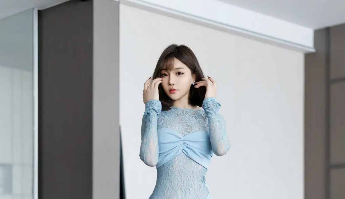 9805_女天使徐莉芝booty网状丝连衣短裙灰色拨人心弦的贴_