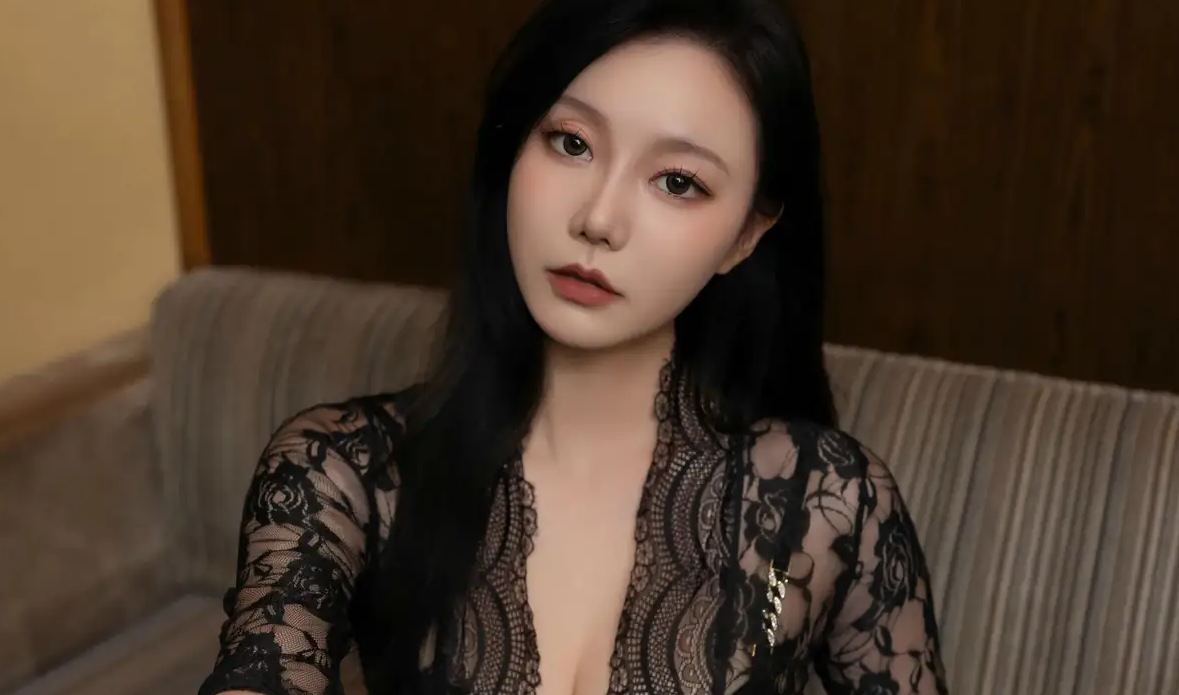 9842_女天使安然anran黑色网状丝拨人心弦的服饰配超薄黑_